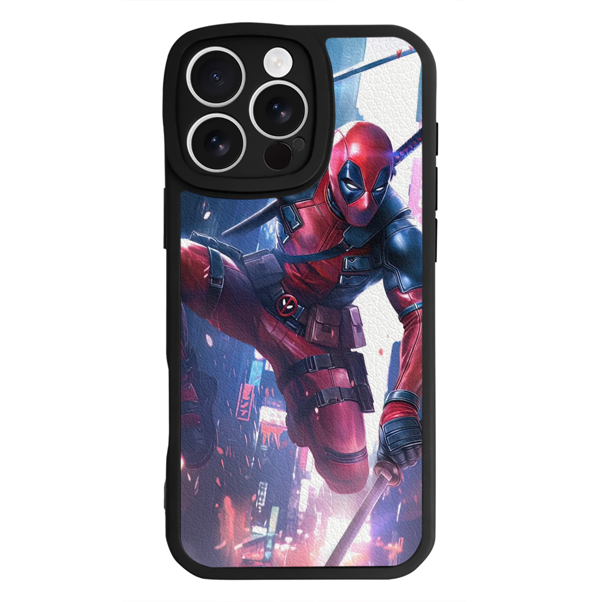（画像用） Deadpool デッドプール 【iPhone 16シリーズ対応】シリコンスマホケース（レザー調） 材質：シリコン